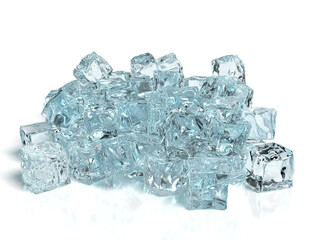 積み上げられた氷のフォトリアル3Dイラストレーション