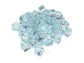 積み上げられた氷のフォトリアル3Dイラストレーション