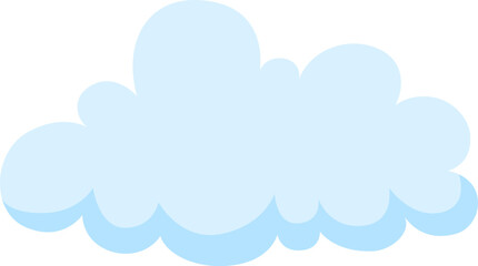Blue cloud icon. Nature element. Sky shape