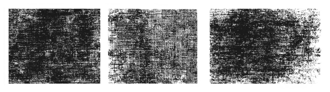 Black grunge ink stamp texture effect set bundle