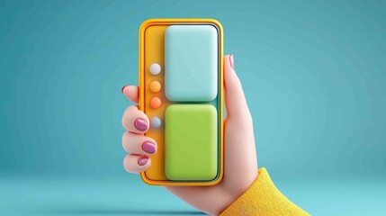 Hands typing on smartphone for online browsing scrolling website or user experience mockup