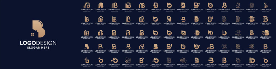 Collections of initial letter B logo design. Usable for business and company logo © amor