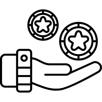 Reward points Outline Icon