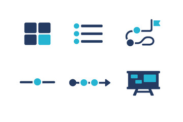 No learning icon vector divider line points section generation image simple roadmap
