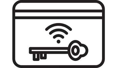 WiFi password key icon on web browser window, secure access concept for wireless network login, authentication, encryption, cybersecurity and internet privacy