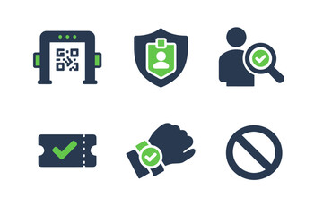 Gate symbol simple white generation denied icon no image pass vector scalable