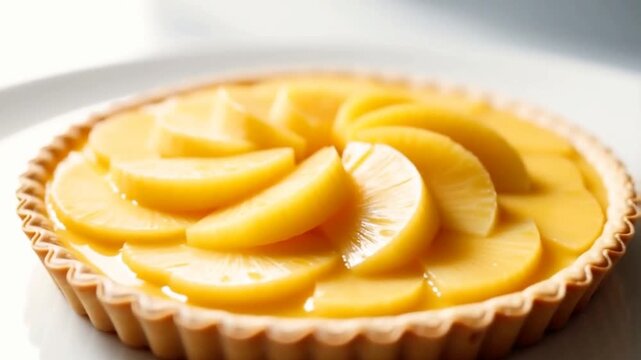 Golden Pineapple Tart Macro Minimal Shot