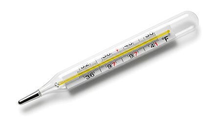 High quality, professional, modern Glass mercury thermometer for measuring temperature accurately background, concept, illustration, design