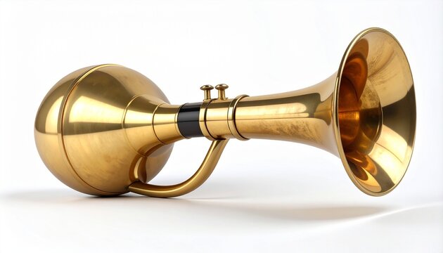 Vintage brass bulb horn with rubber squeeze