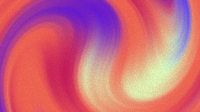 Vibrant swirling pattern of orange, purple, and yellow hues.