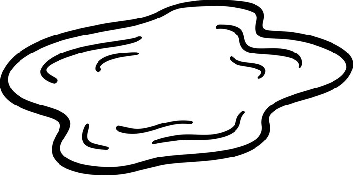 Water Puddle Hand Drawn