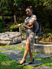 Thai girl in Chinese Style Dress