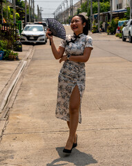 Thai girl in Chinese Style Dress