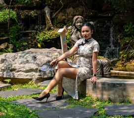 Thai girl in Chinese Style Dress