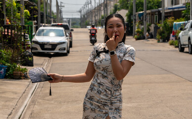 Thai girl in Chinese Style Dress