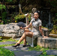 Thai girl in Chinese Style Dress