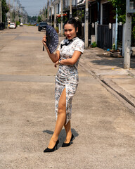 Thai girl in Chinese Style Dress