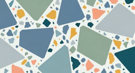 Colorful terrazzo pattern illustration for design and decor