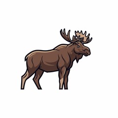Obraz premium Illustration of a Majestic Moose Animal.