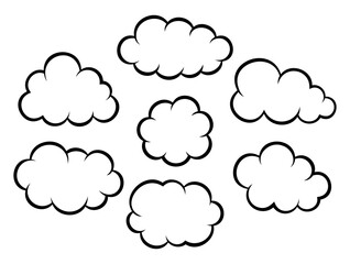 コミック風の雲セット