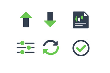 Sliders arrow icon no simple sell clean investment down vector order generation