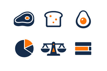 Balance protein nutrient no clean vector background chart generation slice simple image