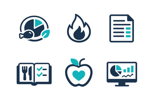 Generation simple no dashboard healthy counter icon chart scalable image letters label