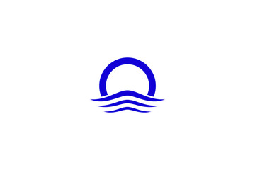 Fototapeta premium Letter O with wave elements design inspiration basic pattern vector