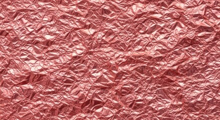 Crumpled red foil texture background