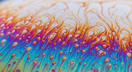 Soap bubble film rainbow colors macro close-up