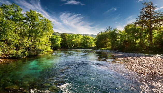 hermon springs river in the summer