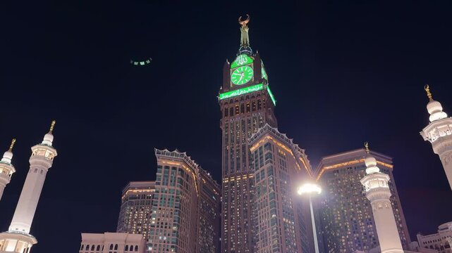 Ramazan and Eid of 2026. Ummrah Kabba Muslims People Walking During Tawaf Near Clock Tower With Foot Steps On Busy Roads In Macca Ramazan Eid Islam
