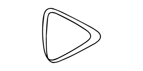 Obraz premium Play Button for Social Media continuous one line drawing, Icon of start playing music video and voice message in simple linear style. Concept of social media in editable stroke. Doodle vector pro.