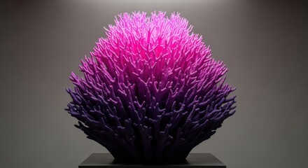 Coral reef sculpture pink purple colorful decorative art
