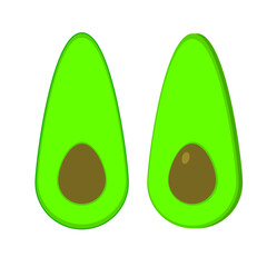 icon vector avocado food