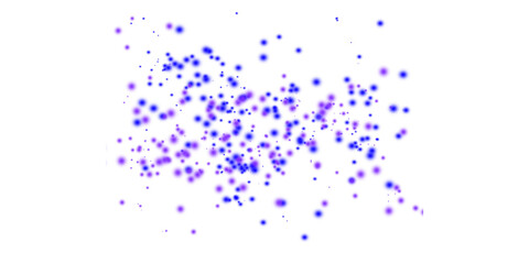 Glowing blue and purple bokeh dust particles twinkle against a dark abstract background creating magical ambient light