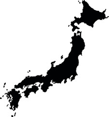 Naklejka premium Japan Dotted Vector Map with Regional Color Coding - Minimalist Infographic Silhouette for Business and Travel