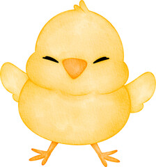 watercolor easter baby chick