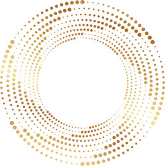 Golden spiral dot pattern round frame template