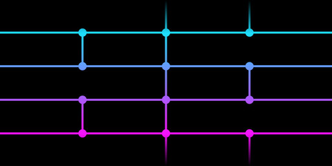 Neon Brick Technology Background 