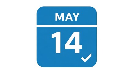 Event marked on may calendar with checkmark indicating confirmation