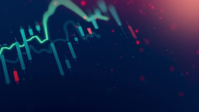 Stock market thread volatility animation loop