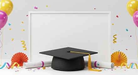 祝祭の卒業証書:３Dレンダリング