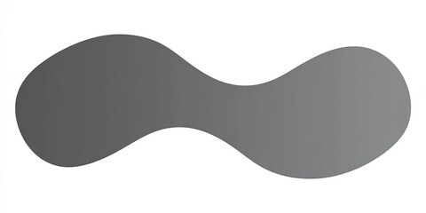 Smooth, flowing grey abstract shape with a gradient
