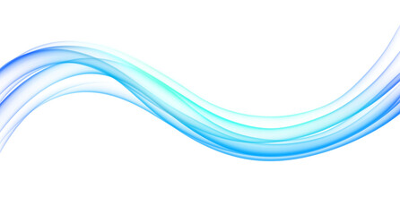 Obraz premium Abstract Blue Green Gradient Wave Isolated on Transparent Background