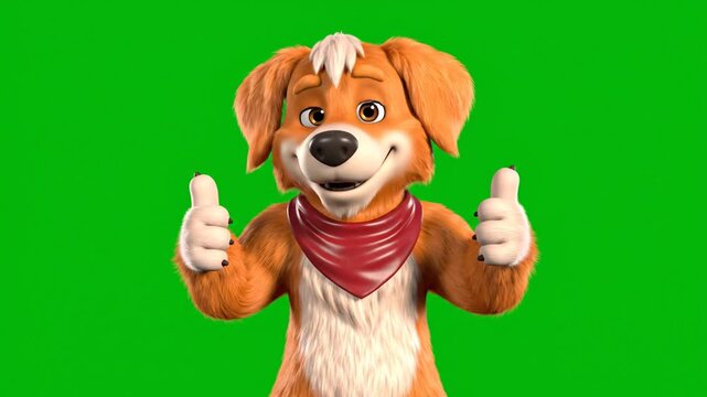 Happy Dog Giving Thumbs Up