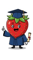 卒業イチゴの笑顔