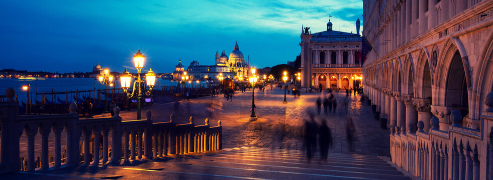 Square San Marco in the night, Venice, Italy