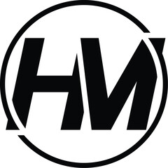 Letter HM minimalist logo