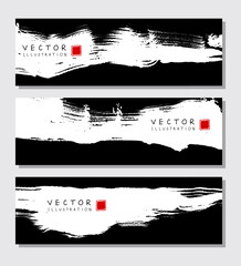 Naklejka na ściany i meble Ink brush stroke background. Japanese style. Vector illustration of grunge stains. Vector brushes illustration.